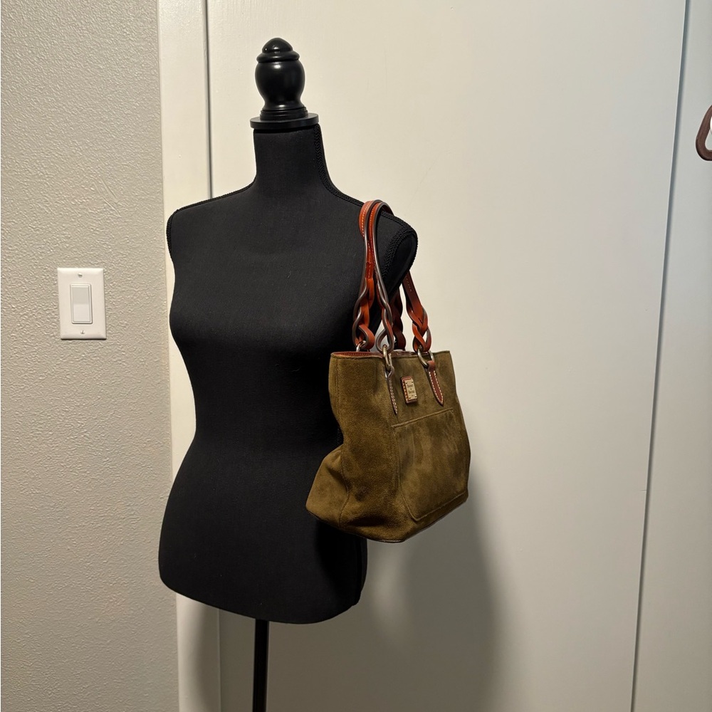 Dooney & Bourke Green and Brown Casual Tote